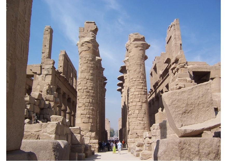 Foto karnaktempelkomplex in luxor, Agypten